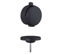 Kludi Rotexa - Set de finition pour vidange de baignoire et set de trop-plein avec remplissage, noir mat 7182639-00