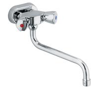 Kludi STANDARD Spezial robinetterie murale d'évier 45 mm de déport, chromé