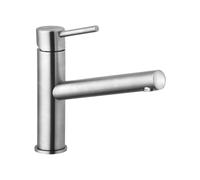Kludi Mitigeur de cuisine Steel 44850F860 – sur pied, bec pivotant 360°, inox brossé