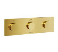 Kludi Tronic - Mitigeur thermostatique encastré, 2 sorties, doré brossé 38300N0-00