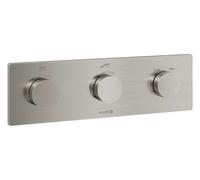 Kludi Tronic - Mitigeur thermostatique encastré, 2 sorties, nickel brossé 38300N5-00