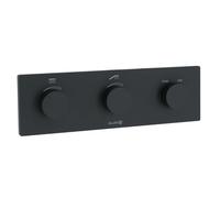Kludi Tronic - Mitigeur thermostatique encastré, 2 sorties, noir mat 3830039-00