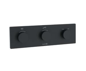 Kludi Tronic - Mitigeur thermostatique encastré, 2 sorties, noir mat 3830039-00