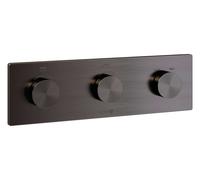 Kludi Tronic - Mitigeur thermostatique pour 2 appareils, encastré, Gunmetal brossé 38300N2-00