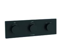 KLUDI TRONIC / PUSHTRONIC thermostat électronique encastré, Set d'encastrement brut avec set de finition, HotStop, 3830039-00, Couleur: noir mat