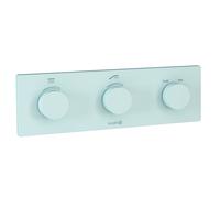 KLUDI TRONIC / PUSHTRONIC thermostat électronique encastré, Set d'encastrement brut avec set de finition, HotStop, 3830053-00, Couleur: Blanc mat