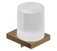 Kludi Vela C - Distributeur de savon avec support, verre/bronze brossé 31976N1