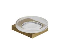 Kludi Vela C - Porte-savon avec support, verre/doré brossé 31985N0