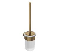 Kludi Vela R - Brosse WC avec support mural, verre/bronze brossé 58974N1