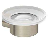 Kludi Vela R - Porte-savon avec support, verre/nickel brossé 58985N5