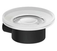 Kludi Vela R - Porte-savon avec support, verre/noir mat 5898539