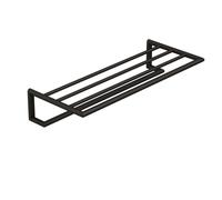 Kludi Vela R - Porte-serviettes avec étagère, longueur 62 cm, Gunmetal brossé 58989N2