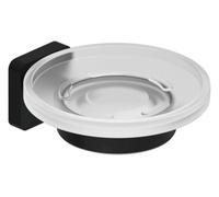 Kludi Vela S - Porte-savon avec support, verre/noir mat 2598539