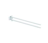 Kludi Vela S - Porte-serviettes double, blanc mat 2597753
