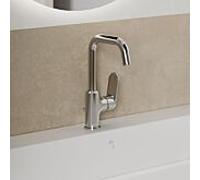 Kludi X1 Mitigeur lavabo 320270575 commande latérale, bec orientable, ECO, avec vidage, chromé