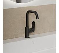 Kludi X1 mitigeur lavabo 320273975 commande latérale, avec garniture de vidage , noir mat
