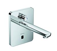 Kludi Zenta mélangeur électronique de lavabo 3850005 chromé, rosace à bords doux, saillie 190 mm