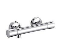 KLUDI ZENTA SL Mitigeur thermostatique de douche, montage mural, blocage de l'eau chaude, 351000538, Couleur: chrome