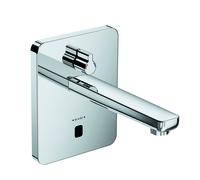 KLUDI ZENTA SL E Robinetterie de lavabo électronique, saillie 190mm, poignée de sélection de la température, alimentation électrique ou par pile, chrome, 3850005