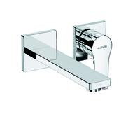 KLUDI ZENTA SL Mitigeur monocommandé mural encastré pour lavabo à deux trous, saillie 180mm, rosace en deux parties, chrome, 482440565