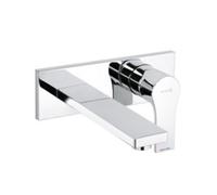 KLUDI ZENTA SL Mitigeur monocommandé mural encastré pour lavabo à deux trous, saillie 180mm, rosace monobloc, 482470565, Couleur: chrome