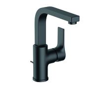KLUDI ZENTA SL Mitigeur monocommandé pour lavabo, hauteur de bec 220mm, pivotant, avec vidage métallique, 480273965, Couleur: noir mat