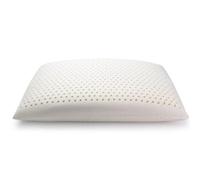 KLUFO Oreiller en latex 100 % naturel bio ferme pour dormir, oreiller à mémoire de forme élastique et ventilé, soulage les douleurs aux épaules et au cou, avec doublure de taie d'oreiller