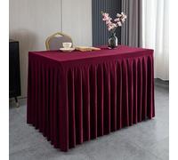 KLUOT Nappe 120 x 60 + 75 cm Lavable en Machine Housse de Table pour Mariage Hôtel Restaurant Table de Brasserie Haute de Bistrot Jardin Restaurent Bar Rouge Foncé