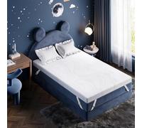 Klyvvo Surmatelas 90x200 cm memoire de Forme Gel, 7,5 cm Épaisseur | Moelleux & Respirant, Housse Amovible Lavable, 100 Jours Test Sommeil, sur matelas 1 personnes, pour Dortoir, Camping-car