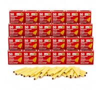 KM Firemaker - Lot de 24 boîtes de 50 allume-feux pour poêle à mazout avec tête d’allumage - Allumage rapide, pratique et sans résidus - Réf. 350