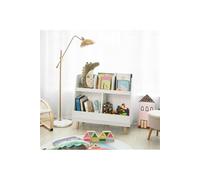 KMB19-W Bibliothèque Etagère à Livres Enfants Etagère de Rangement Jouets pour