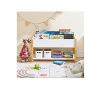 SoBuy Bibliothèque pour enfants Étagère pour enfants avec compartiments de rangement Étagère de rangement pour enfants Porte-livres Étagère à jouets Blanc LHT env. : 85x45x42cm KMB35-W