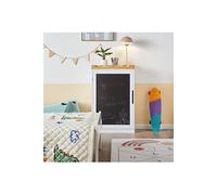KMB43-W Commode pour Enfants Etagère pour Chambre d'enfant avec Tableau Noir
