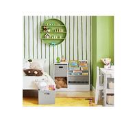 SoBuy KMB76-W Bibliothèque pour enfants Étagère pour enfants avec boîtes Étagère de rangement pour enfants Étagère à jouets Meubles de chambre d'enfant blanc LHT env. 80x61x30cm