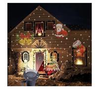 KMEYLE Projecteur Exterieur 12 modèles lampe de projecteur LED noël flocon de neige coeur anniversaire fête de mariage LED projet lumière maison noël Halloween décor Effets Magiques De Chute De Neige