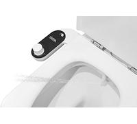 KMINA Bidet Toilette WC Portable Non Électrique, Pulvérisateur, Noir | Douchette à Jet Réglable, Eau Froide, Longueur 80 cm, Buse Autonettoyante, Panneau de Commande, Plastique