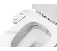 KMINA Bidet WC Non Électrique, Douchette Jet d'Eau Réglable, Lave-Fesses | Hygiène Intime aux Toilettes, Blanc, Tuyau de 80 cm, Buse Autonettoyante, Contrôle de la Pression, Sans Papier