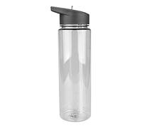 KMOCEPLY Bouteille d'eau de 800 ml avec paille et poignée - Sans BPA - Grande bouteille d'eau en plastique avec buse à rabat et bouchon étanche pour voyage, pique-nique, camping, randonnée (noir)