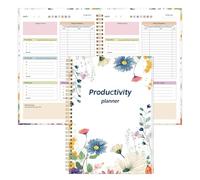 KMQOY Agenda quotidien TDAH non daté pour adultes, hommes et femmes, organisateur de gestion des tâches pour neurodivergents, couverture rigide de 17,8 x 25,4 cm, feuilles colorées à l'intérieur B5