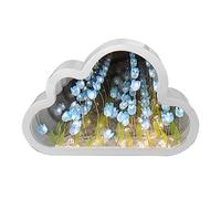 KMQRDZi Décoration de bureau, miroir, fait à la main, miroir nuage, veilleuse tulipe, ornements lumineux, cadeaux créatifs (bleu)