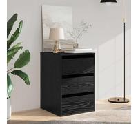 KMTNERVG Commode noire aspect chêne 41 x 40 x 58 cm | Matériau en bois, plusieurs tiroirs, design moderne, pour chambre à coucher, facile d'entretien