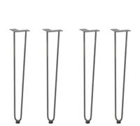 KMTNERVG Lot de 4 pieds en épingle à cheveux pour tables de console, 72 cm, en acier massif revêtu par pulvérisation, avec niveleurs réglables et trous pré-percés, vis incluses
