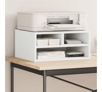 KMTNERVG Support d'imprimante blanc 49 x 40 x 22,5 cm en bois - Organiseur multifonction pour imprimantes, dossiers, livres et fournitures de bureau, beaucoup d'espace de rangement pour l'ordre dans