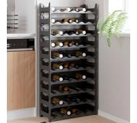 KMUNGDWG Étagère à vin empilable en polypropylène pour 60 bouteilles - Porte-bouteilles avec 6 bouteilles par étagère, design peu encombrant pour cuisine, cave, bar
