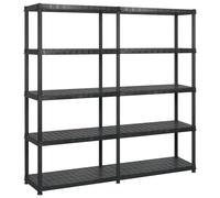 KMUNGDWG Étagère de rangement polyvalente en plastique robuste avec 5 étagères, 183 x 45 x 185 cm, utilisable comme bibliothèque, étagère décorative ou étagère pour plantes, étagère compacte pour une