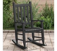 KMUNGDWG Fauteuil à bascule pour enfants en bois massif de peuplier noir, laqué imperméable, avec sommier à lattes pour un séchage rapide, cadre stable, anti-basculement grâce à un angle spécial des