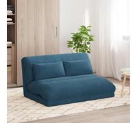 KMUNGDWG Fauteuil de sol réglable en velours bleu avec dossier flexible de 90 à 180 degrés, rembourrage doux en mousse et fibres de polypropylène, design moderne pour salon