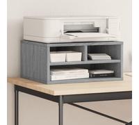 KMUNGDWG Support d'imprimante gris sonoma 49 x 40 x 22,5 cm en bois - Organiseur multifonction pour imprimantes, dossiers, livres et fournitures de bureau, utilisable également comme bibliothèque ou