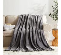 KMUSET Couverture Polaire pour lit jumeau, Gris foncé, légère, Super Douce et Confortable, en Microfibre, Magasin d'usine