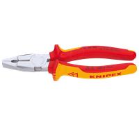 Knipex KNIPEX Pince universelle, chromée isolée suivant VDE 160 mm Quantité:1